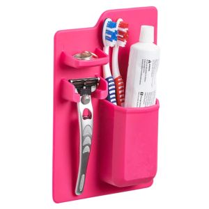 Pink - Silicone Toothbrush Holder