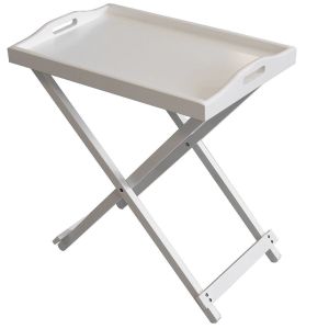 White - Wooden Butler Tray