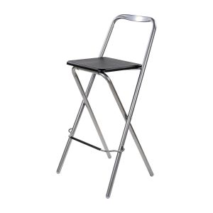 Black - Wooden Folding Bar Stool