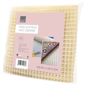 Cream - Non Slip Rug Mat Gripper 100X150Cm