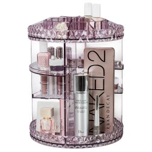 Purple - Rotating Makeup Organiser