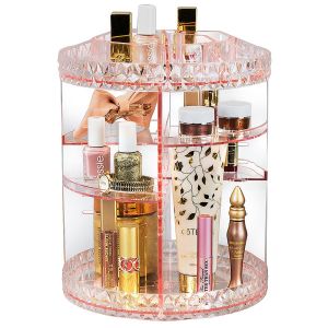 Pink - Rotating Makeup Organiser