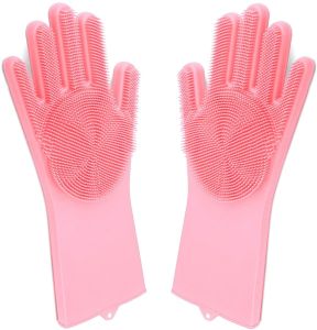 Pink - Magic Bristle Cleaning Glove