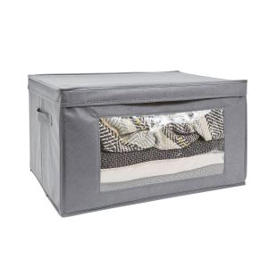 Grey - Large Storage Box Organizer