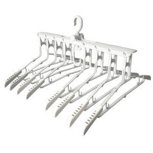White - 8 In 1 Folding Clothes Hanger