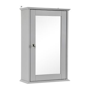 Grey - Single Bathroom Mirror Cabinet