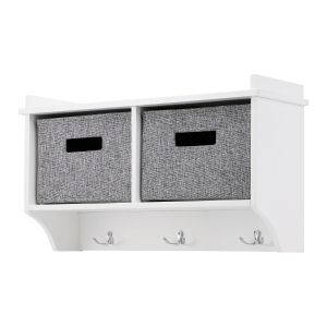 2 Basket Wall Mounted Coat Rack