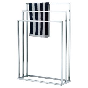 Chrome 3 Tier Square Towel Stand