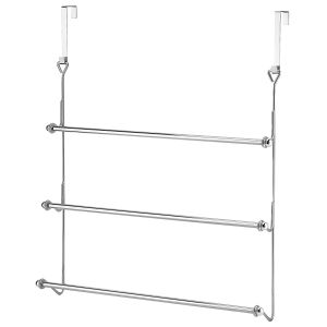 3 Tier Chrome Over Door Towel Rail