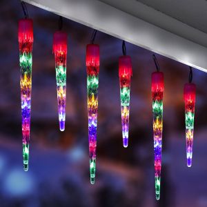 20Pc 100 Led Icicle Lights - Multi Coloured Led