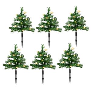 6 Pack Christmas Tree Pathway Stake Lights