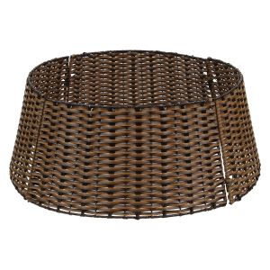 Brown - Round Rattan Christmas Tree Skirt