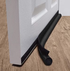 Black - One-Sided Door Draft Stopper