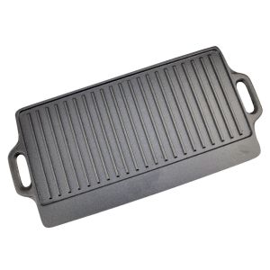 2 Burner Oversized Cast Iron Bbq Grill Plate