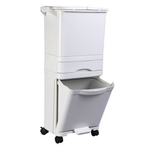 White - 42L Large Trash Can