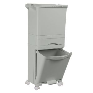 Grey - 42L Large Trash Can