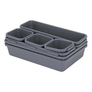 Interlocking Drawer Organizer Bins 8 Bin