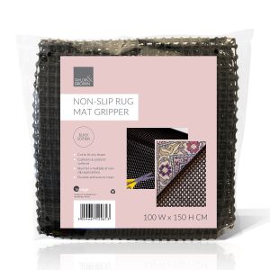 Black - Non Slip Rug Mat Gripper 100X150Cm
