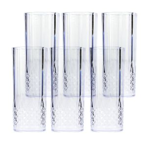 6 Pack Crystal Effect Highball Glasses