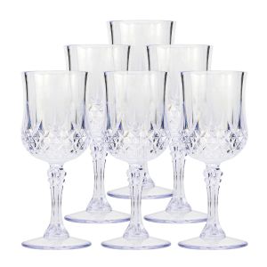 6Pcs Crystal Effect Wine Glasses