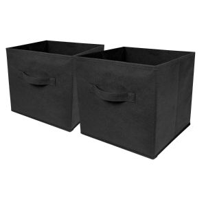 2Pk Foldable Storage Cube - Black