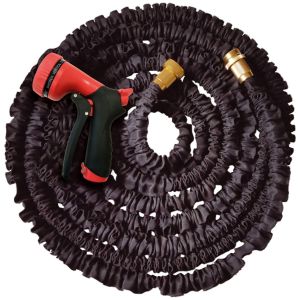 100Ft Expanding Hose With 9 Function Spray Gun - Black