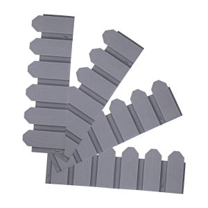 Grey - 4 Pack Garden Fence Border