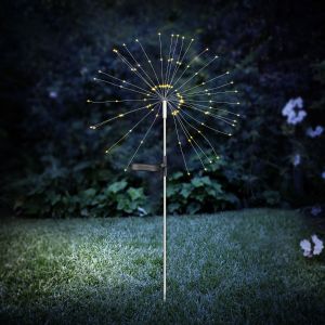 90 Led Solar Stake Starburst Stick Light White