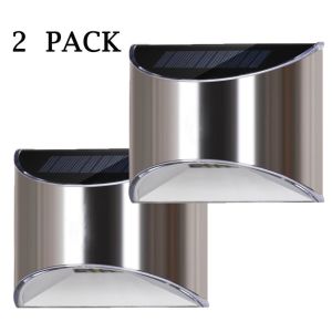 2 Pack Solar Garden Fence Light