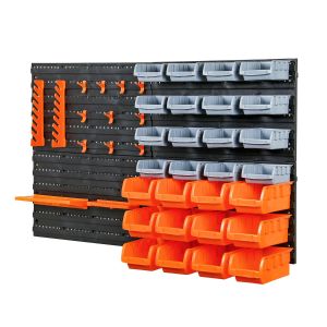 44pc Wall Mounted Storage Bin Set
