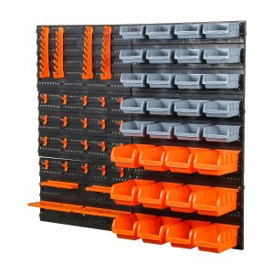 66pc Wall Mounted Storage Bin Set