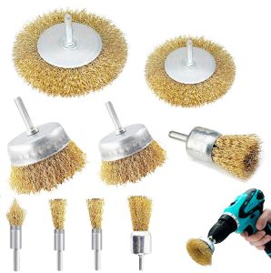 9pc Rotary Wire Drill Brush Set