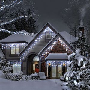 Blue & White Led - 720 Led Snowing Icicle Lights