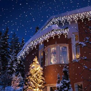 White Led - 1200 Led Snowing Icicle Lights