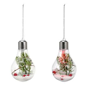 2 Pack Bulb Shape Light Up Baubles